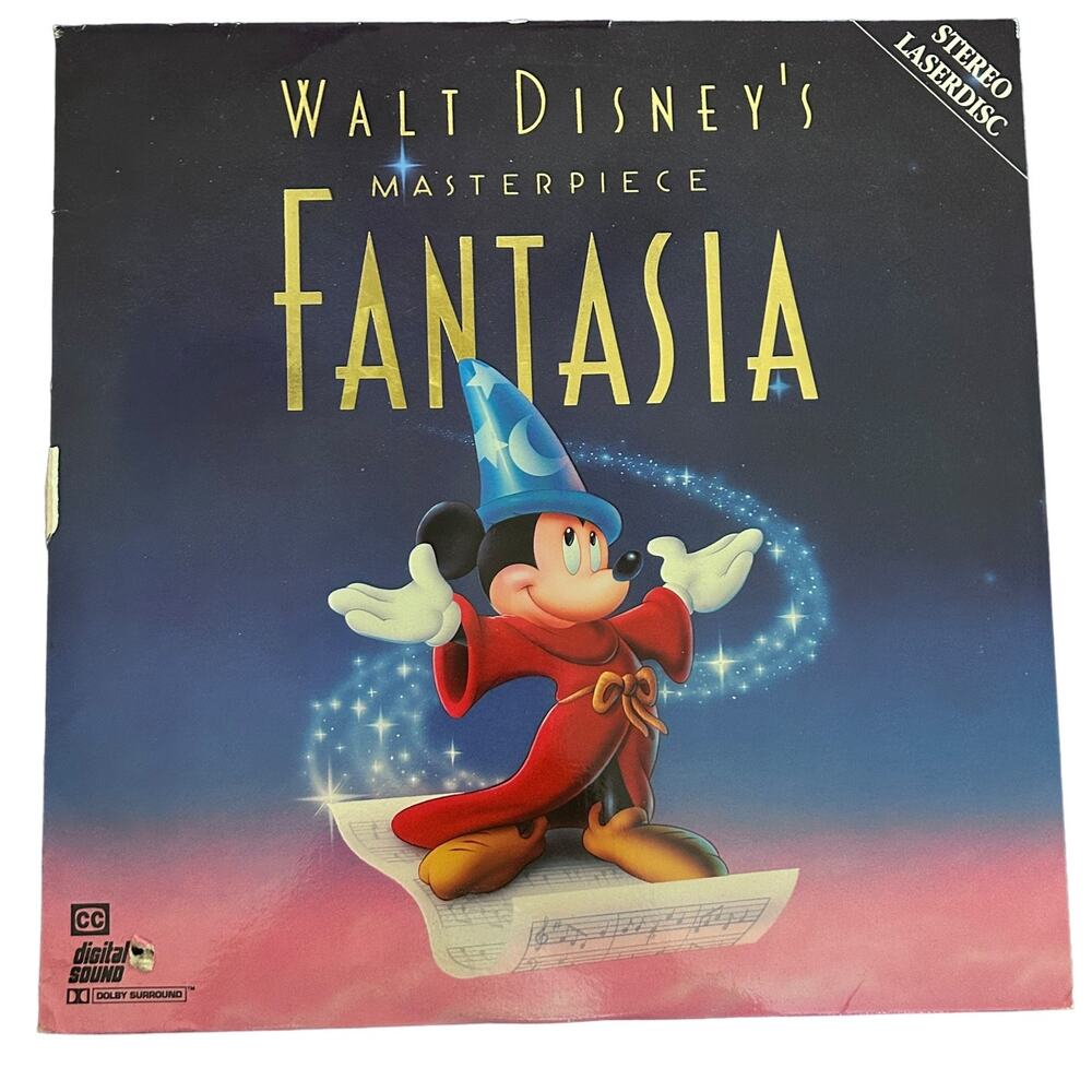 Fantasia Disney Film Movie Laserdisc Cartoons Digital Sound Dolby Surround
